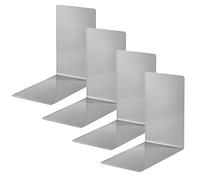 Alco-Albert 4301-29-4 - serre-livres en métal, 4 pièces, gris, 14 x 14 x 8,5 cm, pour l'école, le bureau et la maison