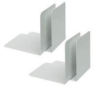 Alco-Albert 4302-10-4 - serre-livres en métal, 4 pièces, blanc, 14 x 14 x 12,5 cm, pour l'école, le bureau et la maison