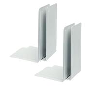 Alco-Albert 4303-10-4 - serre-livres en métal, 4 pièces, blanc, 14 x 24 x 13 cm, pour l'école, le bureau et la maison