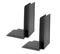 Alco-Albert 4303-10-4 - serre-livres en métal, 4 pièces, noir, 14 x 24 x 13 cm, pour l'école, le bureau et la maison