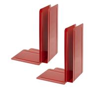 Alco-Albert 4303-10-4 - serre-livres en métal, 4 pièces, rouge, 14 x 24 x 13 cm, pour l'école, le bureau et la maison