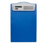 Alco-Albert 5518-15 - Porte-bloc avec calculatrice solaire, DIN A4, graduation, bleu