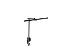 ALCO-Albert 940-11 - Lampe de bureau LED avec pince, 50 cm, noire, intensité réglable en continu, 3 températures de couleur, connexion USB, lampe de table en aluminium