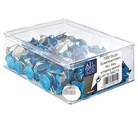 Alco-Albert - Agrafes d'angle en aluminium bleu, 1 000 pièces