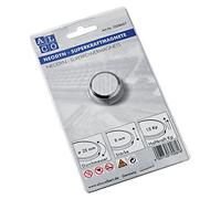 ALCO-Albert - Aimant ultra-puissant Ø 25 mm x 8 mm, argent