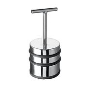 ALCO-Albert - Butoir de porte argenté 18 x 6,5 cm | Arrêt de porte métallique robuste, butée de porte et butoir de porte