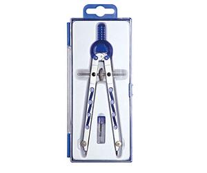 ALCO-Albert Compas géométrique 1356-15 avec guide-roue dentée, longueur 165 mm, bleu/violet