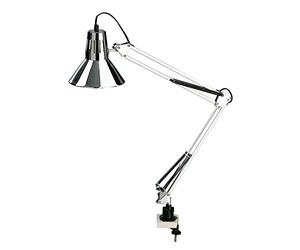 Alco-Albert - Lampe de bureau avec pince de fixation chromée