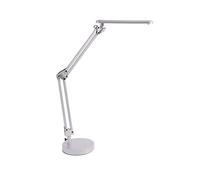 Alco-Albert - Lampe de bureau LED à double bras, 20 LED, 7 W, argent