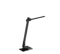 ALCO-Albert - Lampe de bureau LED avec fonction de recharge, noire