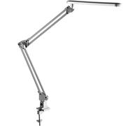 Alco-Albert - Lampe de bureau LED avec pince de table 20 LED 7 W argent