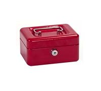 Alco-Albert - Petite caisse à monnaie verrouillable, rouge