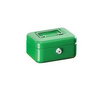 Alco-Albert 840-18 - Petite caisse verrouillable, 152 x 119 x 76 mm, caisse avec compartiment à monnaie, 2 clés, verte