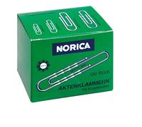 ALCO-Albert - Trombones NORICA 77 mm, ondulés et zingués, 100 pièces | Grandes pinces à papier à extrémités sphériques pour maintenir ensemble des documents, des dossiers et des écrits