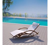 Alcoba transat à bascule en bois écru