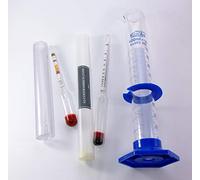AlcoFermBrew Alcoomètre 0-100% + Densimètre Hydrometer 30Blg(Plato) + Eprouvette en Verre graduée 100ml