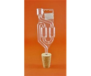 AlcoFermBrew Bouchon de LIèGE avec Trou 34/24mm + BARBOTEUR Plastique | Bouchons | Bonde | Fermentation Bonde | Dame-Jeanne | Bonbonne | Levure de vin