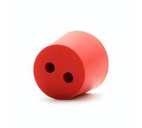 AlcoFermBrew Bouchons en Caoutchouc avec 2 Trous, Bouchons Rouges pour Fermentation et Laboratoire (35/29 mm)