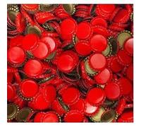 AlcoFermBrew Capsules Couronne Rouges 100 pcs - Bouchons de Bouteille Bière 26 mm - Capsules pour Brassage Maison