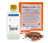 AlcoFermBrew Kit de Clarification pour vin & bière - Kieselsol 15% (Silica Sol) 100 ML + gélatine œnologique 10 g - pour cidre, Hydromel, moûts