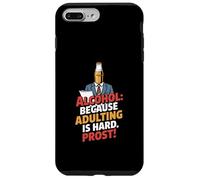 Alcohol Because Adulting is Hard Prost Funny Beer Bottle Coque pour iPhone 7 Plus/8 Plus