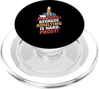 Alcohol Because Adulting is Hard Prost Funny Beer Bottle PopSockets PopGrip pour MagSafe