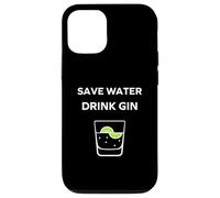 Alcohol Gin Funny Drinking Save Water Drink gin Coque pour iPhone 12/12 Pro