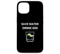 Alcohol Gin Funny Drinking Save Water Drink gin Coque pour iPhone 13