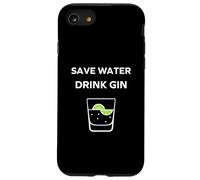 Alcohol Gin Funny Drinking Save Water Drink gin Coque pour iPhone SE (2020) / 7/8