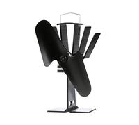 Alcona Ventilateur de poêle à bois alimenté par la chaleur, 100 CFM, lame de 20,1 cm, noir
