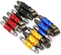 Alconstar- Aluminium AN-3 AN3 Motorcycle Brake Line Fluid Hose Quick Release Connection Adapter Kit Golden_C04-AN3 Elbows