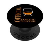 Alcool Dégustateur Officiel de Cognac Humour Cognac PopSockets PopGrip Adhésif