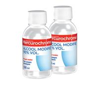Alcool modifié 90% Mercurochrome, 2 flacons de 100 ml