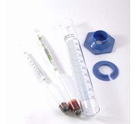 Alcoomètre 100% + Densimètre SG + Eprouvette en Verre 100ml - Set