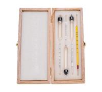 Alcoomètre avec thermomètre, 3 pièces, teneur en alcool 0-40, 40-70, 70-100 vol.%, hydromètre pour spiritueux distillés