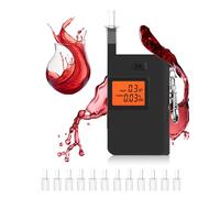Alcootest Ethylotest Electronique Homologué, Etiloteste Electronique Portable avec Ecran Numérique LCD Orange et 12 Embouts, Haute Précision BAC, Ethylomètre pour Voiture, Maison, Voyage et Soirée