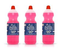 Alcopro Alcool éthylique dénaturé 90° désinfectant - 3 flacons de 1 litre