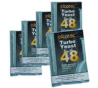 Alcotec Lot de 5 paquets de levure 48 Pure Turbo Super Levure Haute teneur en alcool 20 % vodka