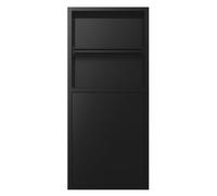 Alcôve de douche en acier inoxydable noir étanche pour salle de bain, cuisine et chambre à coucher, idéale pour les articles de toilette, le shampooing et le rangement du papier toilette (taille : 38