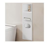 Alcôve de douche en acier inoxydable - Rangement étanche pour shampooing et articles de toilette pour salle de bain, cuisine et maison - Blanc, 160 x 5,1 cm