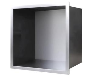 Alcôve de rangement en acier inoxydable pour salle de bain, étagère étanche pour shampooing, articles de toilette, poubelle et brosse de toilette, organisateur de pièces humides