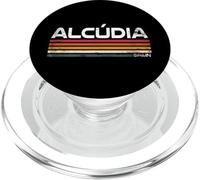 Alcudia Espagne Rétro Rayures Vintage Voyage PopSockets PopGrip pour MagSafe