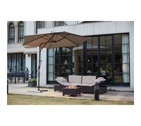 Alcudia parasol gris droit rond 2,94 x 2,94 m