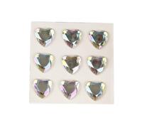 ALCXAZS 10 Feuilles Strass Autocollants Compte Acrylique Stickers Amour Coeur Artisanat Étiquette Guitare Maquillage Scrapbooking Voeux, AB coloré