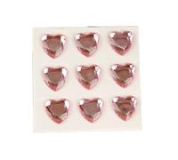 ALCXAZS 10 Feuilles Strass Autocollants Compte Acrylique Stickers Amour Coeur Artisanat Étiquette Guitare Maquillage Scrapbooking Voeux, Rose