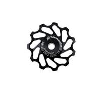 ALCXAZS 11T 13T dérailleur arrière résistant à l'usure roulement en céramique Lisse CNC Traitement Roue pour Jockey pièces de vélo de Route Montagne, Le Noir, 11T