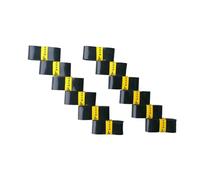 ALCXAZS 12 pièces enveloppes de Raquette de Badminton Anti-dérapant Anti-Chocs Bandeaux poignée Bandages Accessoires d'équipement Fournitures Sport, Noir