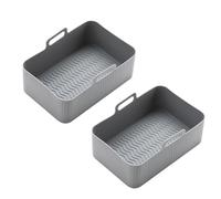 ALCXAZS 2 Accessoires de Cuisine Ninjas - Gants en Silicone pour friteuse à air. Inoffensifs pour Le Corps Humain. Ne se déforment Pas Facilement, Gris, 19.5 * 13.5 * 7CM