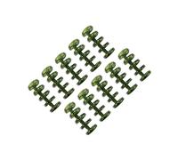 ALCXAZS Anneaux de reliure en plastique résistant, 5 trous, pour organiser photos et notes, album photo, accessoire de calendrier. Fabriqué en plastique résistant, vert foncé, Diamètre 15 mm