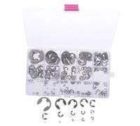 ALCXAZS Assortiment de 225 circlips de type E en acier inoxydable 304 haute qualité pour diverses applications fixation.